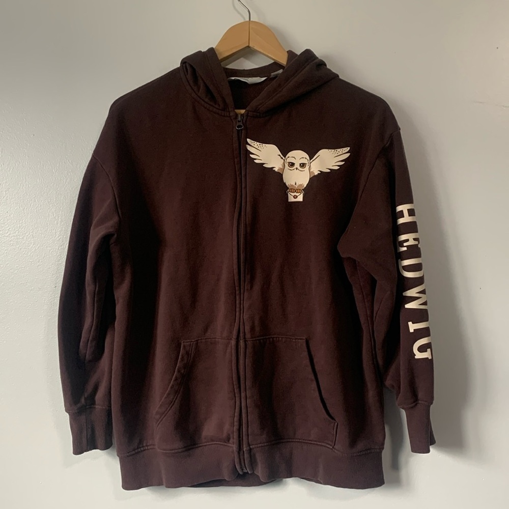 Harry Potter Hedwig H&M Warner Bros Zip Up Sweater Kids Size 12/14